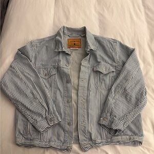 Levi's Blue and White Striped Jacket